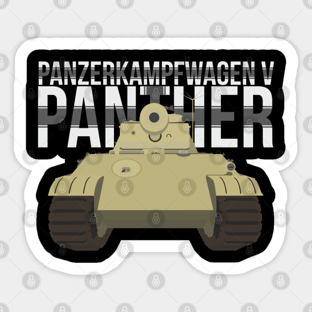 German medium tank Pz-V Panther Sticker by FAawRay